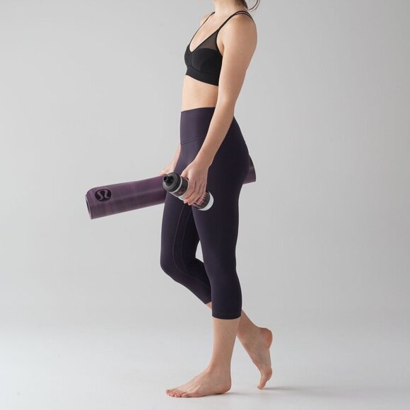 Lululemon Align Crop *19" Black Grape High Waisted Cropped Leggings- Size 2 - Picture 1 of 13
